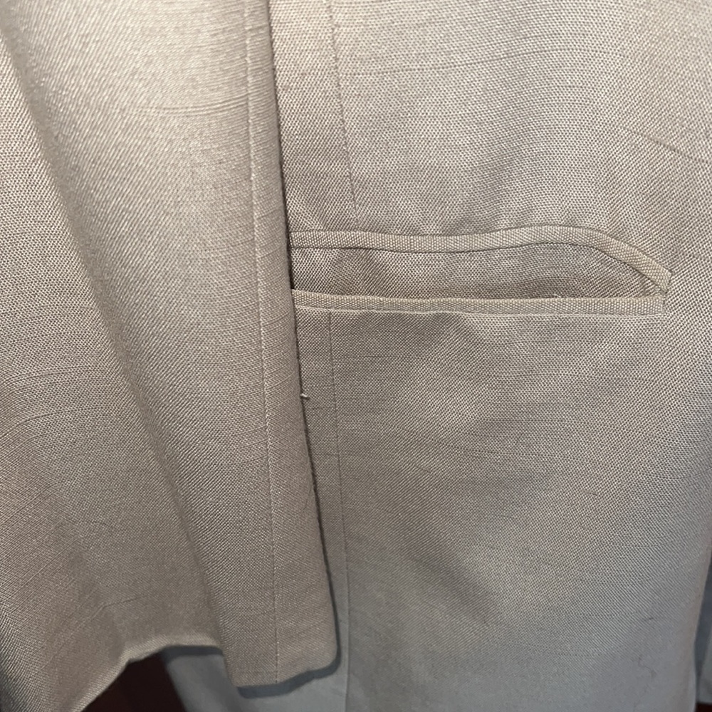 Jones NY blazer and skirt set 80’s sz12 beige linen look lined - Picture 4 of 8